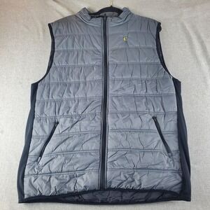 Tavistock Golf  Straight Down Puffer Vest Mens XXL Gray Quilted Performance